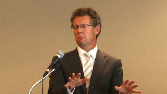 Norman O'Bryan at a meeting of Banksia creditors in 2019.