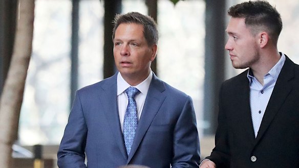 Don Damond and his son, Zach, attend court on Tuesday. 