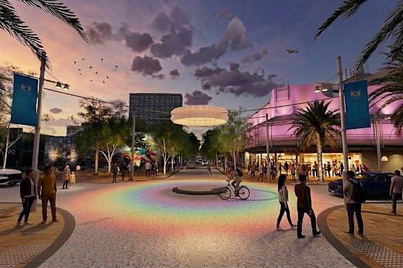 An artist’s impression of the revitalised James Street precinct in Northbridge.