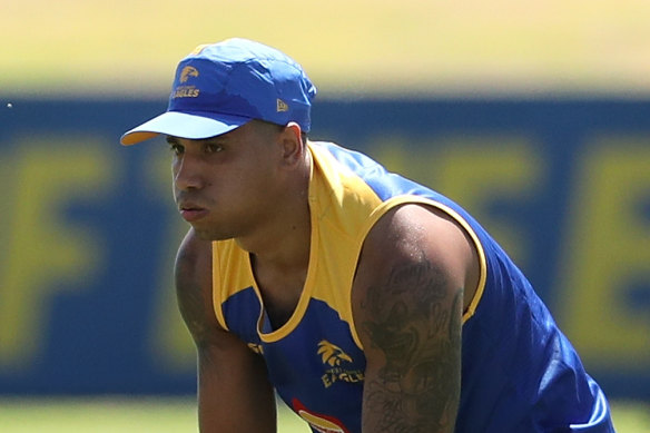 Tim Kelly reported to training early to get comfortable with his new surrounds at West Coast.