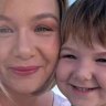 Shar Christoff Harris with her son.