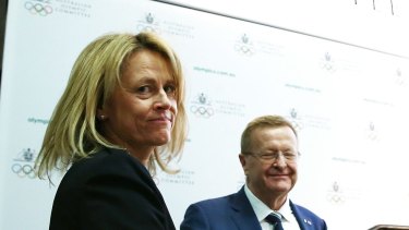 Danni Roche and John Coates after the bitterly contested 2017 AOC board elections.
