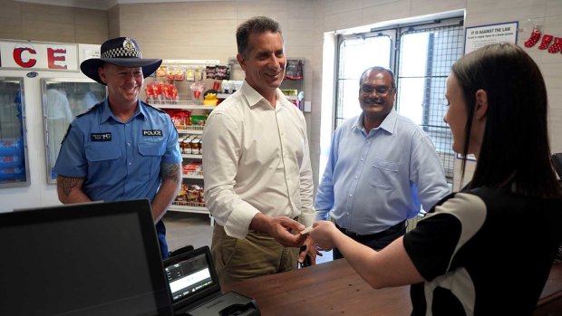 Racing and Gaming Minister Paul Papalia, centre, has announced a banned drinkers register for the Kimberley