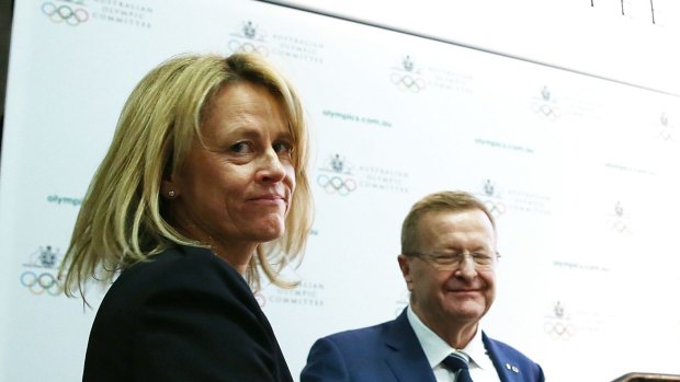 Danni Roche and John Coates after the bitterly contested 2017 AOC board elections.