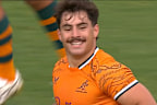 Zach Fittler is all smiles after scoring.