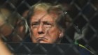 Donald Trump cage-side at the UFC tournament in New Jersey.