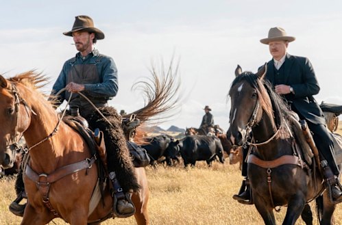 Benedict Cumberbatch and Jesse Plemons in The Power of the Dog.