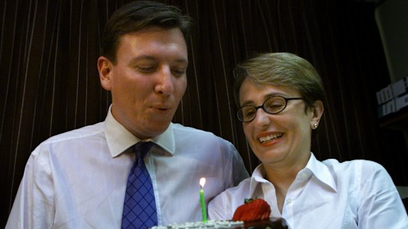 John and Lucy Brogden in 2002.