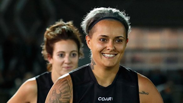 Former Collingwood player Moana Hope.