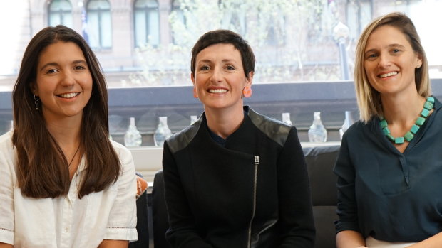 Verve's founders, from left, Alex Andrews, head of community engagement, Zoe Lamont, head of Verve Academy and CEO Christina Hobbs.