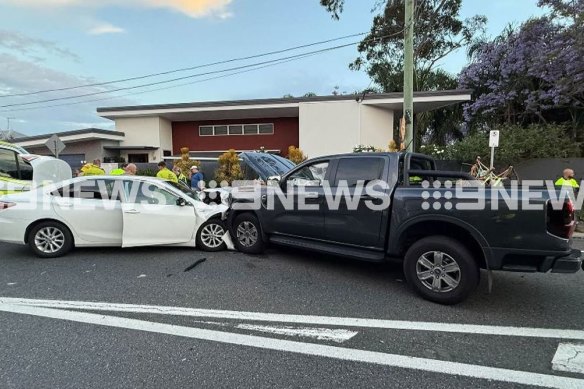 Police said no one was seriously injured in the crash. 
