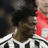  Christian Atsu during his spell at Newcastle United in 2019.