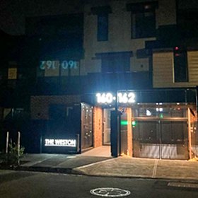 The signs lit up at night before they were banned.