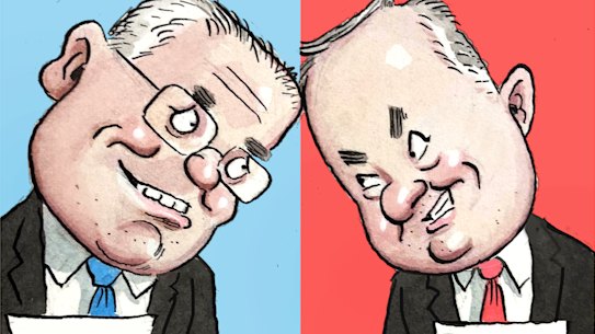 Scott Morrison and Anthony Albanese.