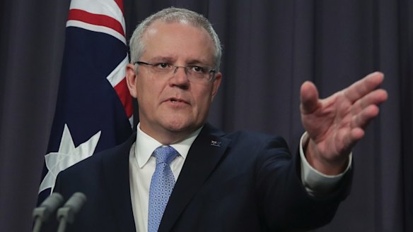 Scott Morrison addresses the media at Parliament House in Canberra on  Thursday.
