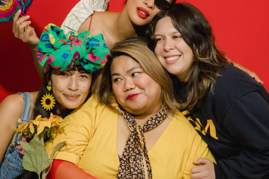 Tita’s Carinderia in Marrickville is inspired by the Tita (Aunty) Marlene, and these Filipino women in food represent the “modern tita” the cafe wants to champion. 
L-R: Kat Kat, Kimberley Cruz, Karen Rodrigueza-Labuni and Christine Knight. Luisa Brimble