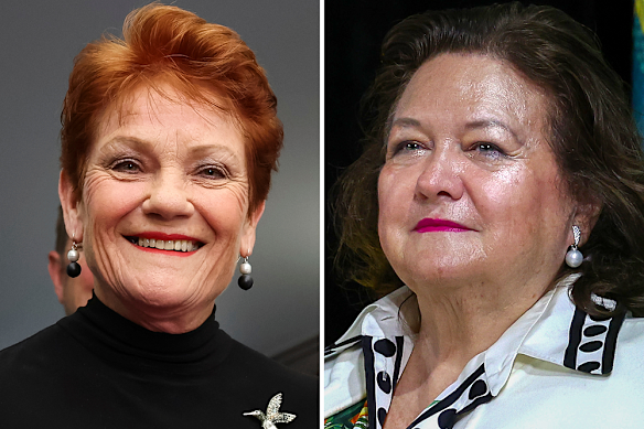 Pauline Hanson and Gina Rinehart.