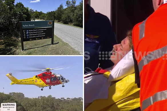 A young Swiss couple was attacked by a shark at Kylies Beach earlier this week. 