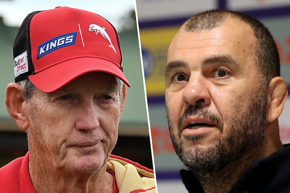 Rabbitohs coaching contenders Wayne Bennett and Michael Cheika.