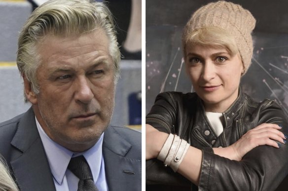 Actor Alec Baldwin and Halyna Hutchins.