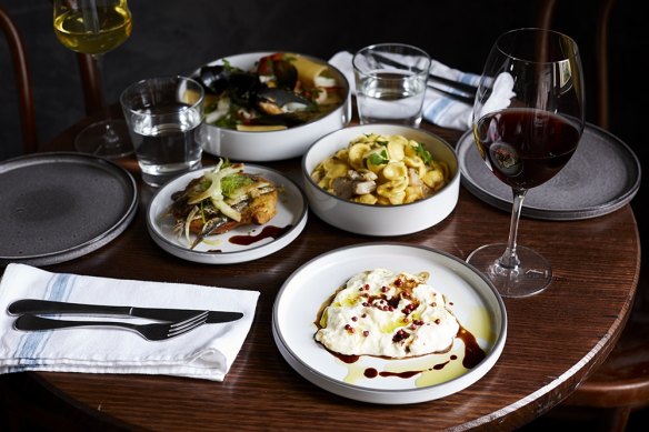 Stephanie catches the tram to dine at Rosella in Gertrude Street. 