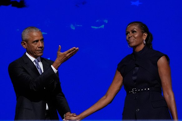 Barack and Michelle Obama in 2024.