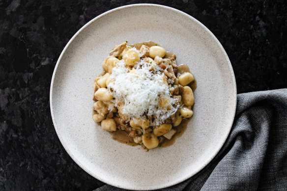 Handmade gnocchi at Aromi Italian restaurant in Brighton, Melbourne.