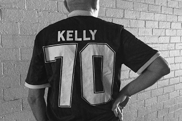Singer Paul Kelly is selling limited edition football jumpers.