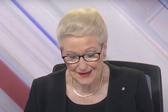 Former Liberal senator and MP Bronwyn Bishop accused the public broadcaster of aligning itself with Nazi policies.
