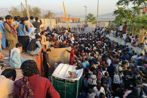 The scramble to access Hamid Karzai International Airport in Kabul after the Taliban takeover.