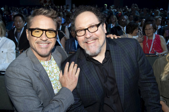 Iron Man director Jon Favreau (right) and star Robert Downey jnr in 2019.