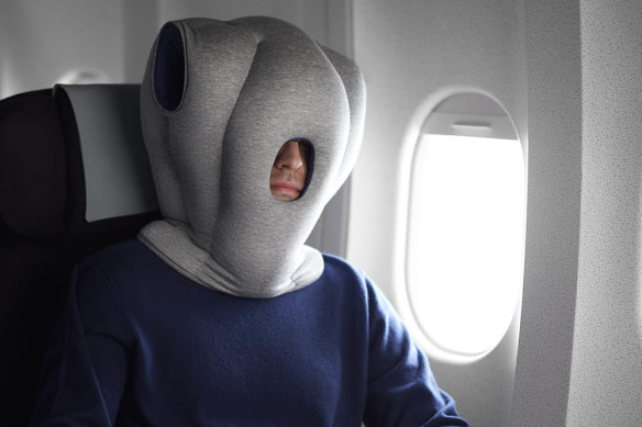 The original Ostrichpillow – though they also make smaller, more subtle neck pillows.