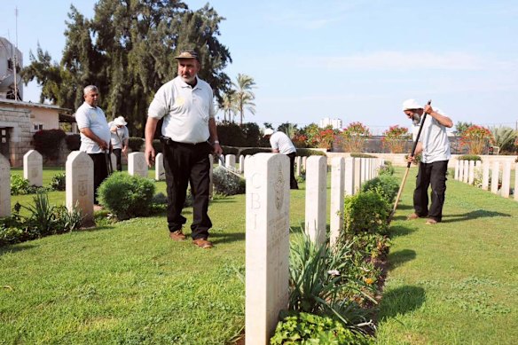 Gaza Cemetery has been hit many times by explosive ordnance landing in the grounds.