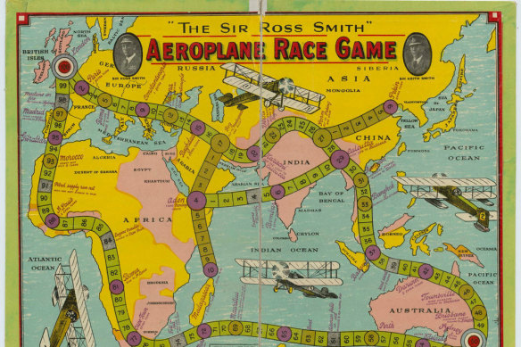 The perfect stocking stuffer: The Sir Ross Smith Aeroplane Race Game.