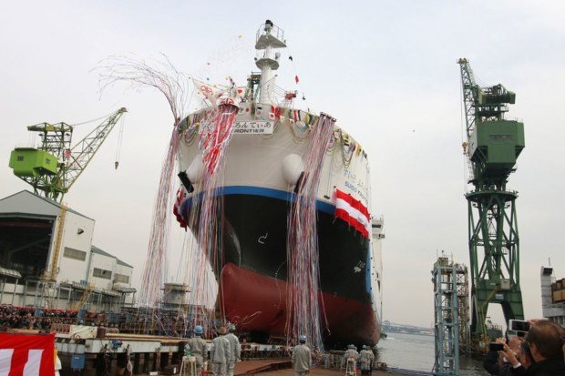 The word's first ship to carry liquid hydrogen, the Suiso Frontier, was launched last year in Japan.