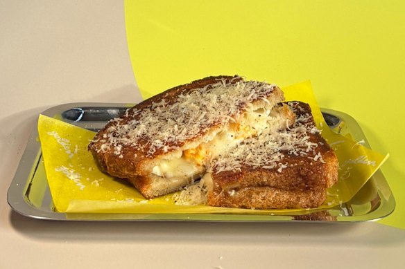 Golden’s “cacio egg pepe” breakfast toastie.