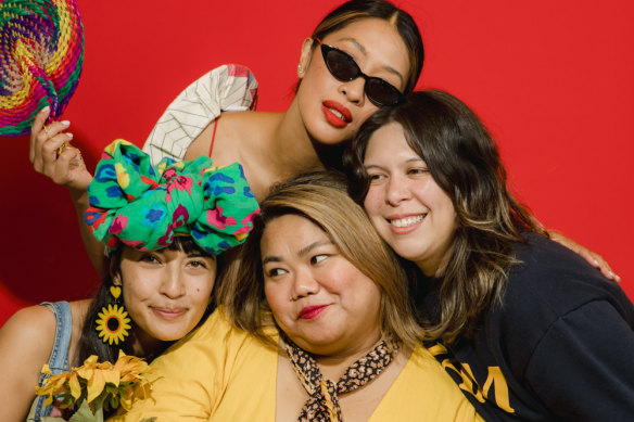 Tita’s Carinderia in Marrickville is inspired by the Tita (Aunty) Marlene, and these Filipino women in food represent the “modern tita” the cafe wants to champion. 
L-R: Kat Kat, Kimberley Cruz, Karen Rodrigueza-Labuni and Christine Knight. 