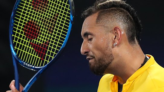 The classic Nick Kyrgios was back in a heavy defeat.