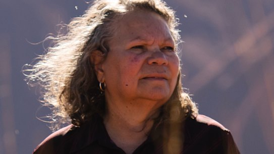 Dorothea Randall, a Mutitjulu community leader, at Uluru.