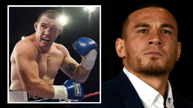 Sonny business: Sonny Bill Williams will box an as-yet-unnamed opponent on December 1, but Paul Gallen (inset) is always keen.