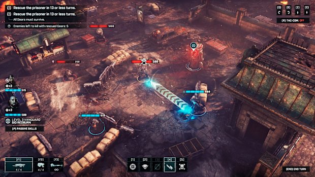 Gears Tactics brings an overhead perspective to familiar cover-based gameplay.