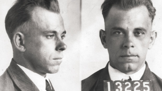 "America's greatest criminal of recent history..." A mugshot of John Dillinger.