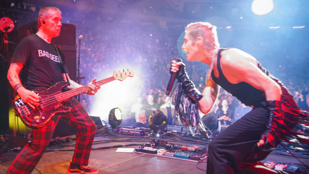 Reunited: Eric Avery (left) and Perry Farrell of Jane’s Addiction.