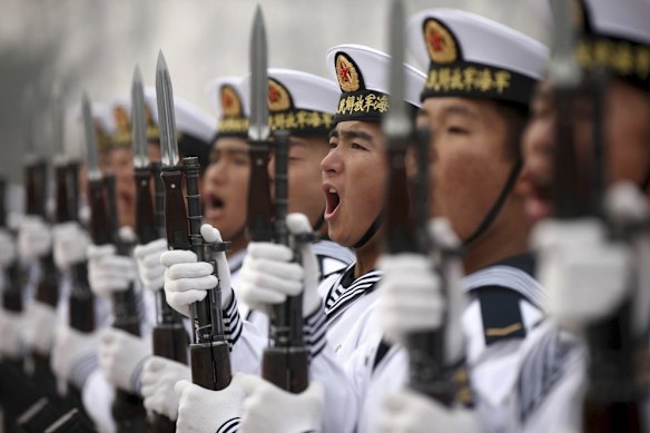 Chinese People’s Liberation Army Navy personnel.