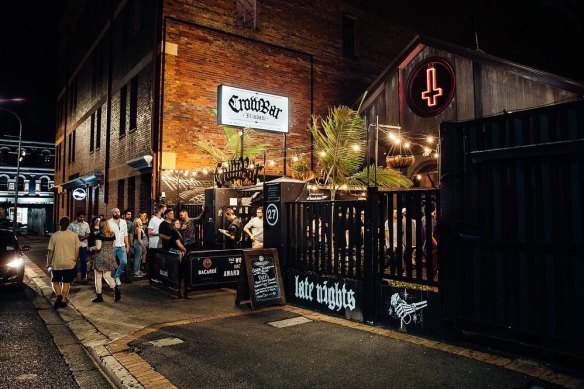 The old Crowbar on Warner Street in Fortitude Valley before it closed in 2020. 