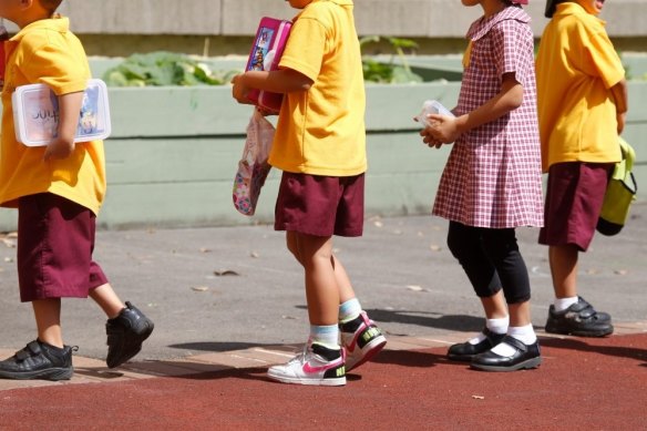 In Australia, the states are meant to cover 80 per cent of public school funding and 20 per cent of Catholic and private.