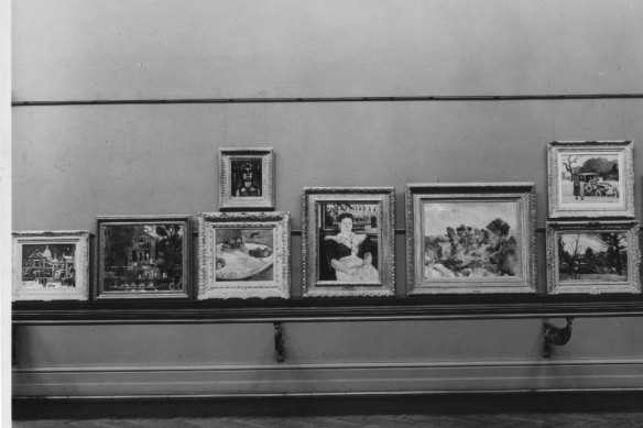 Some of the artists whose work was on display at the AGNSW: (l-r) Maurice Utrillo, unknown, Georges Rouault (top), Paul Gauguin (bottom), Charles Camoin (the fake Gauguin), Paul Cezanne, Kees Van Dongen (top), Andre Derain (bottom).