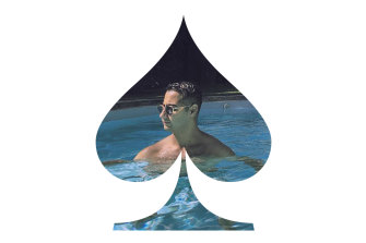 Bijan Tehrani, swimming 