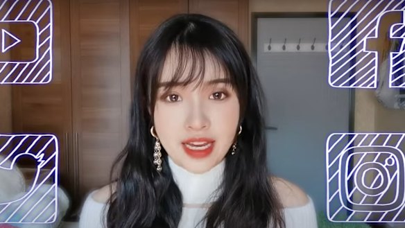 Chinese influencer and CGTN reporter Vica Li. The country has built a network of social media personalities who parrot the government’s perspective in posts.
