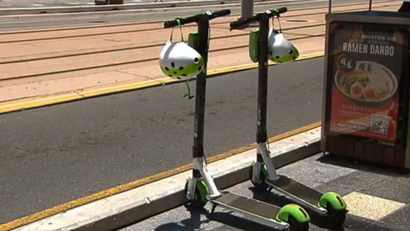 Lime scooters on the Gold Coast. Photo: Seven News